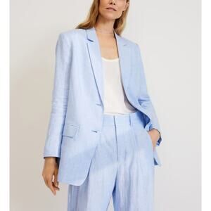 Everlane the linen oversized blazer in blue Size 8